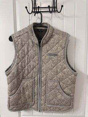 Simply Southern Quilted Fleece Vest in Heather Taupe